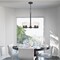 Westinghouse Chandelier 60W 5Lght Sylvestre, Matte Black Clear Glass 6115300 - alternate 5